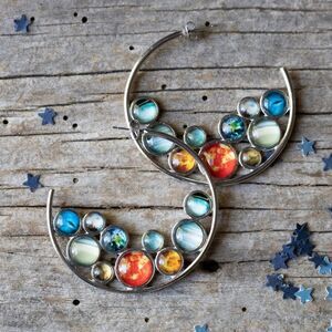Bohemian hoop earrings M683